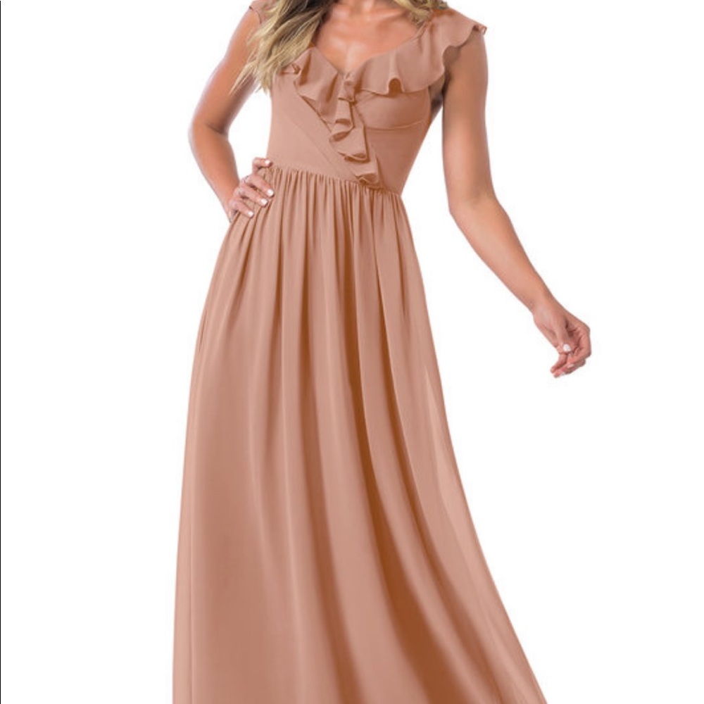 Azazie Gale champagne rose Sz 14